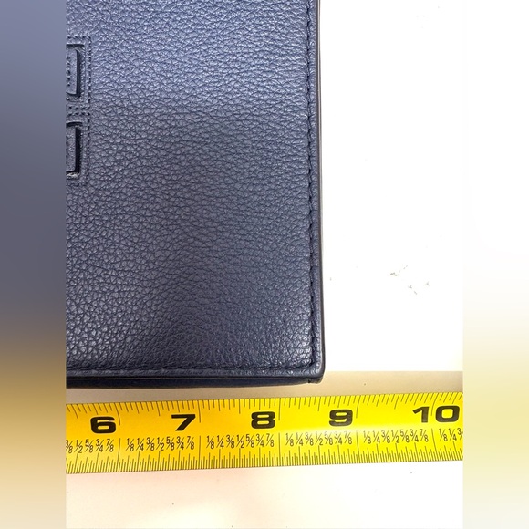 Tory Burch Harper Dark Navy Blue Embossed Crossbody - Picture 12 of 14